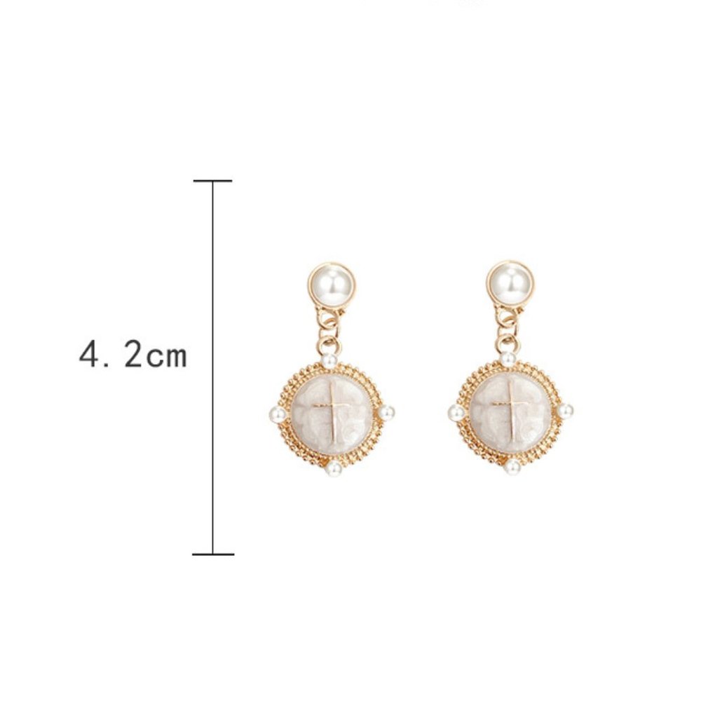 🆕💙Baroque Rococo Cross Earrings - Picture 9 of 11